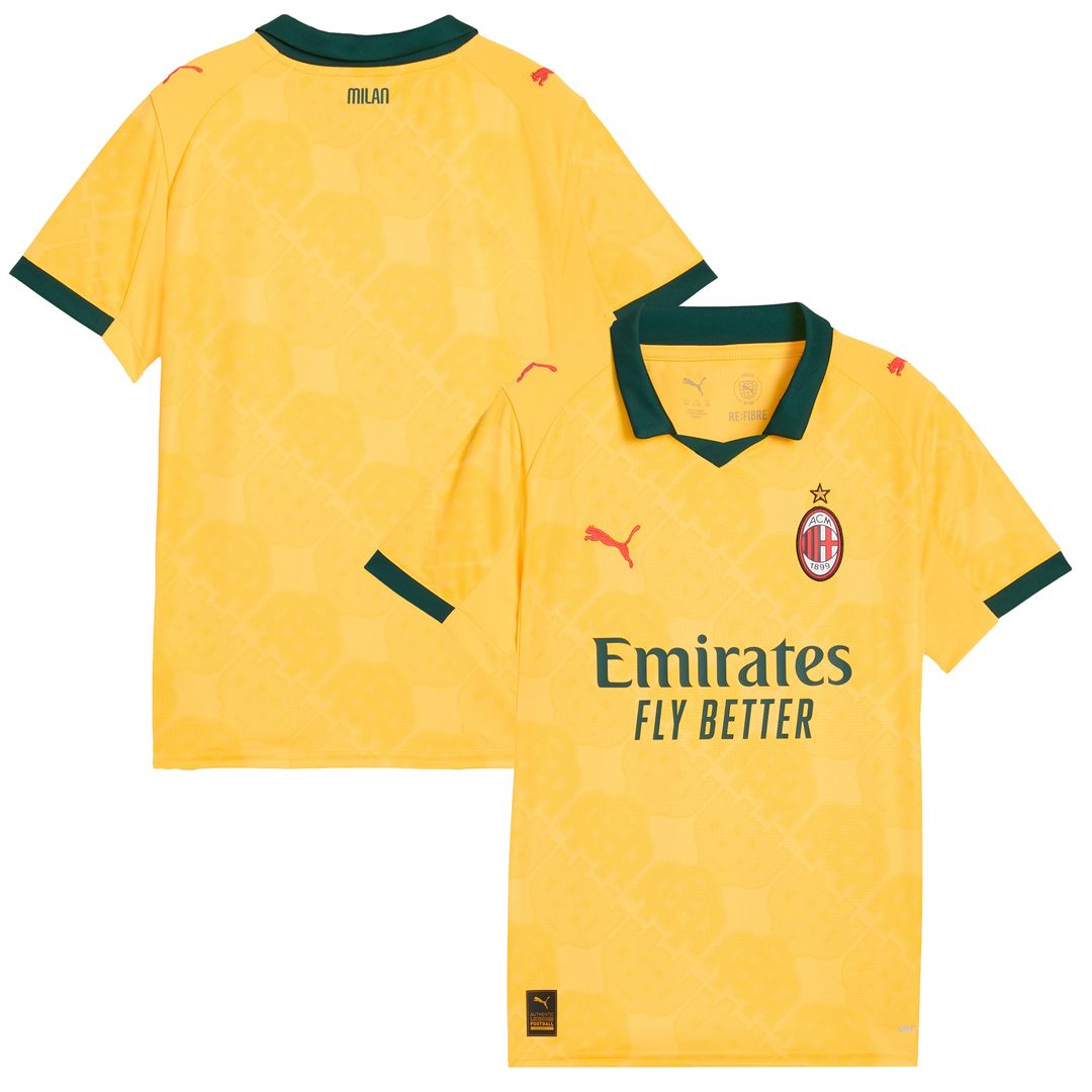 AC Milan Puma Youth 2025/26 Third Replica Jersey - Yellow