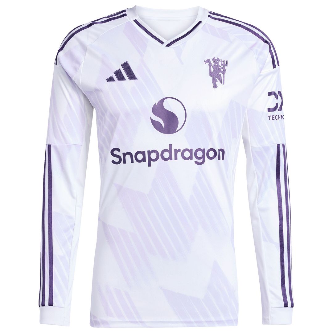 Alejandro Garnacho Manchester United adidas 2025/26 Away Replica Long Sleeve Player Jersey - White