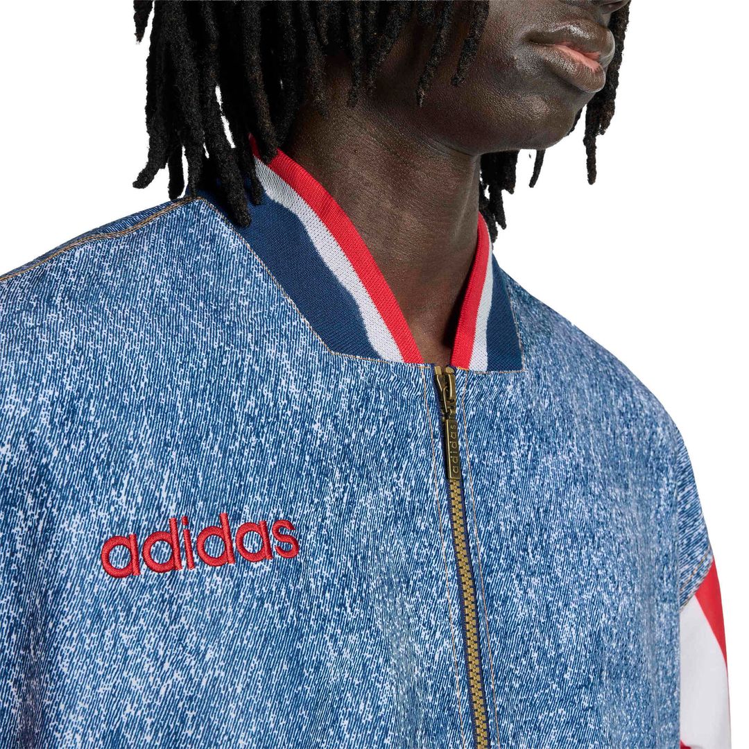adidas USA 1994 Denim Graphic Full-Zip Track Jacket - Blue